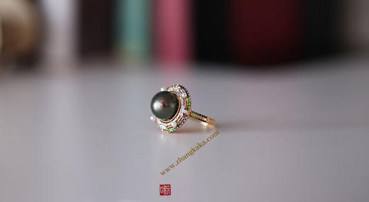 《梵高的星空》黑珍珠戒指 商品图3