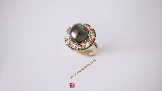 《梵高的星空》黑珍珠戒指 商品图1