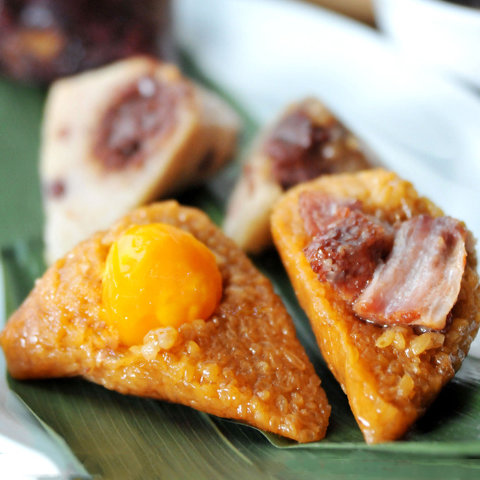 【端午粽子全国快递发货】 蛋黄咸肉粽 袋装300g（150*2只）