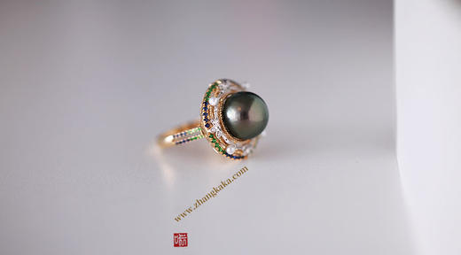 《梵高的星空》黑珍珠戒指 商品图2