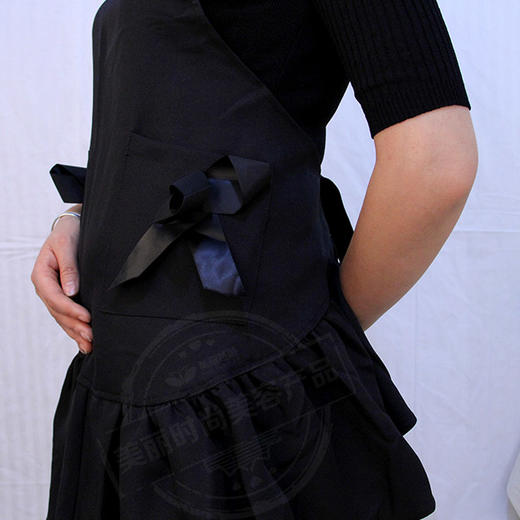 围腰围裙-新款美容美甲工作服-黑色【不退不换】 商品图3