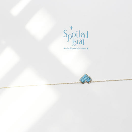 SpoiledBart Jewelry 天然绿松石  心形 项链 商品图2