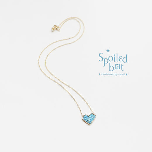 SpoiledBart Jewelry 天然绿松石  心形 项链 商品图1