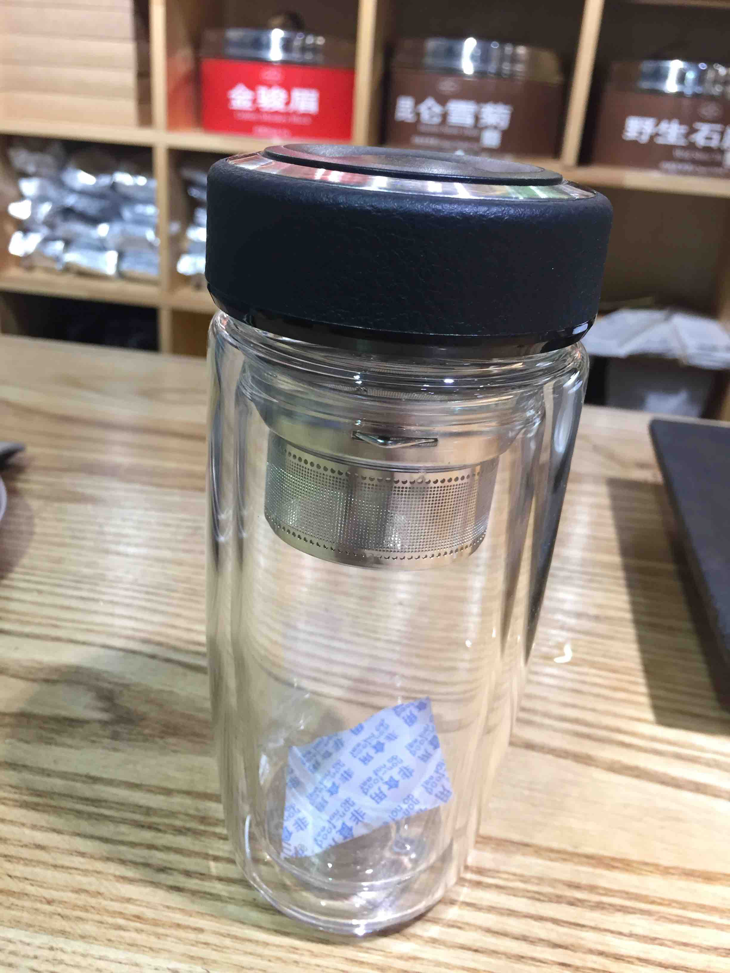 「蓝蜜蜂·茶器」真空玻璃杯