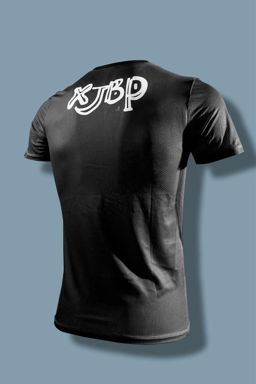 严素跑步TEE,XJBP2.0,男款,蓝/黑,轻量 短袖T恤 速干快干 透气,严素态度 商品图3