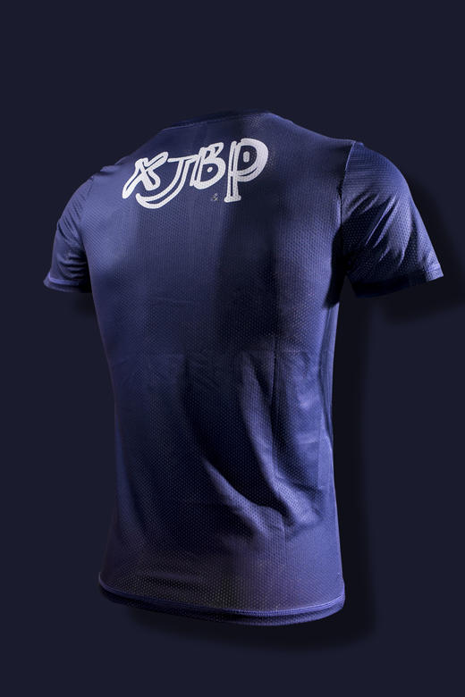 严素跑步TEE,XJBP2.0,男款,蓝/黑,轻量 短袖T恤 速干快干 透气,严素态度 商品图2