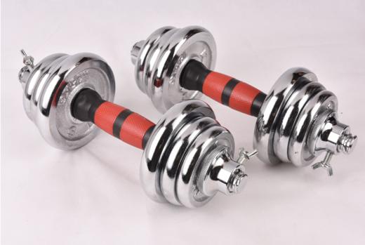 【运动装备】男女通用健身器材电镀哑铃 哑铃杠铃锻炼 商品图2