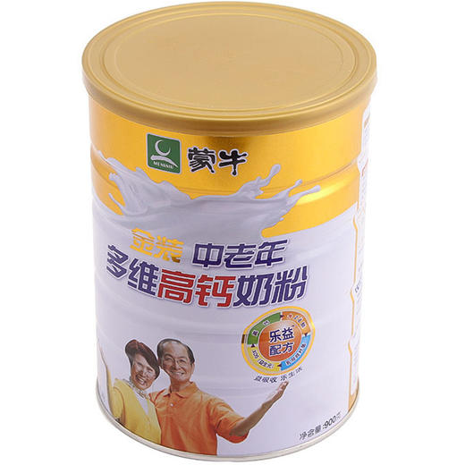 蒙牛 金装中老年多维高钙奶粉 900g罐*2 商品图1