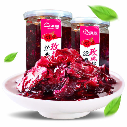 云南蜂蜜鲜花酱蜂蜜玫瑰酱糖花酿400g*2瓶红玫瑰酱果酱