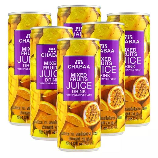 泰国原装进口果汁芭提娅什锦果汁饮料230ml