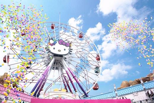 Kitty乐园,哈喽kitty乐园 摩天轮,剧场美食,萌炫周边,花车巡游,杭州hello kitty乐园蚂蚁亲子
