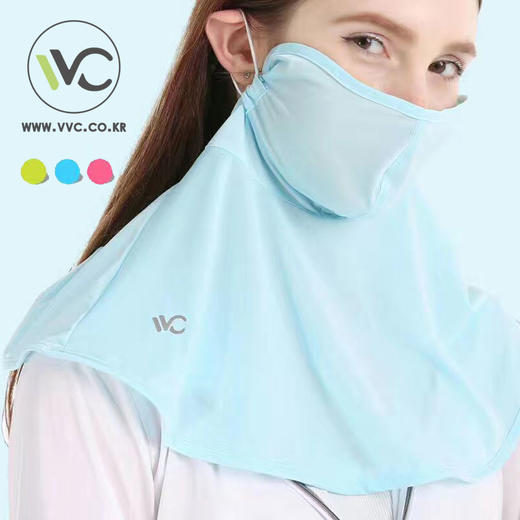 韩国VVC正品 薄款冰丝超大防晒蒙面口罩户外运动骑行驾车透气面罩 商品图0