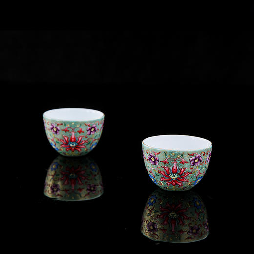 宝瓷林珐琅彩描金宝相花一壶两杯 商品图2
