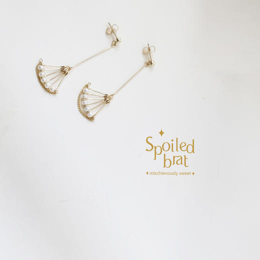 SpoiledBart Jewelry 进口14K注金 天然珍珠 耳环 商品图2