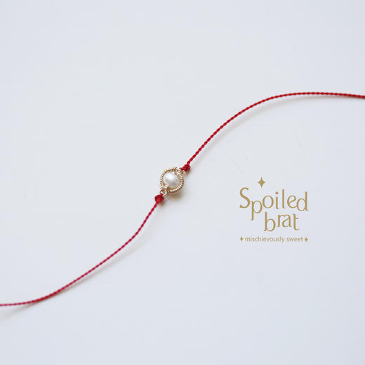 SpoiledBart Jewelry  原创设计 珍珠红绳手链 幸运手链 商品图2