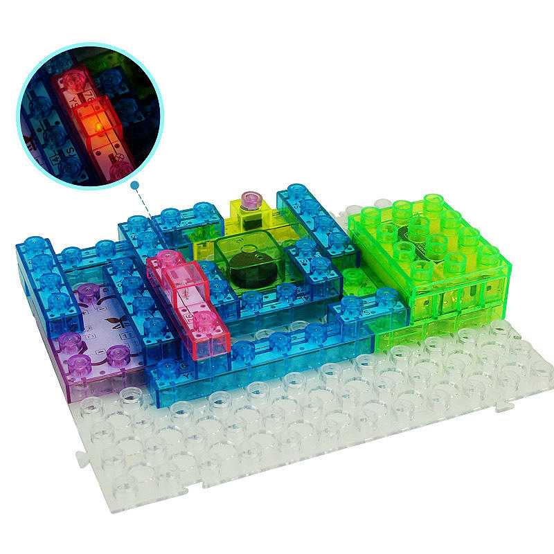 艺盛教具diy儿童益智拼装物理电能积木 智力儿童玩具 600拼