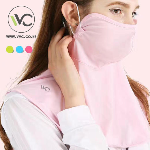韩国VVC正品 薄款冰丝超大防晒蒙面口罩户外运动骑行驾车透气面罩 商品图2