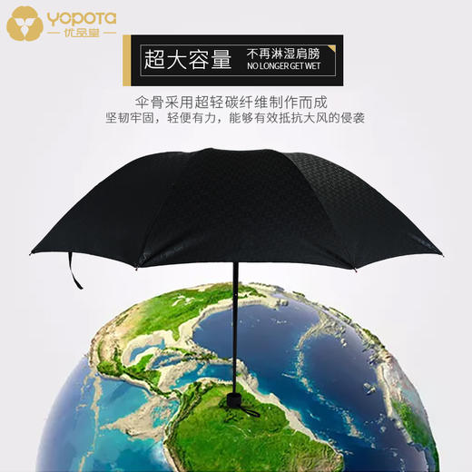 优品堂“压花绅士”加固三折男商务防晒遮阳太阳伞 商品图2