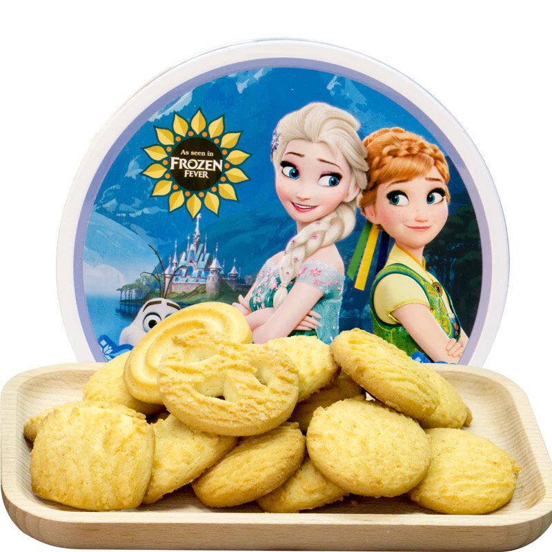 disney迪士尼马来西亚进口冰雪奇缘曲奇饼干228g