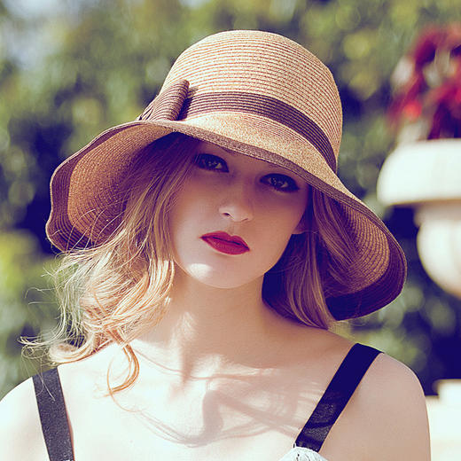 【服饰鞋包】可折叠防晒帽子沙滩太阳帽子女夏天遮阳帽韩版草帽子 商品图0