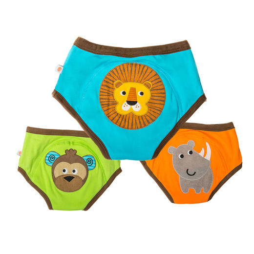 如厕好帮手 美国zoocchini 如厕训练学习裤 3条装 棉材质 柔软透气 萌趣卡通造型 适合2 4岁 太客国际商城