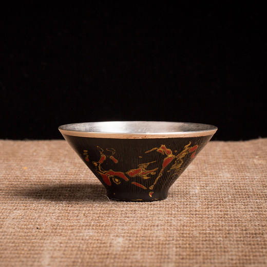 七易 传统徽州工艺菠萝漆手作杯 品茗杯 商品图0