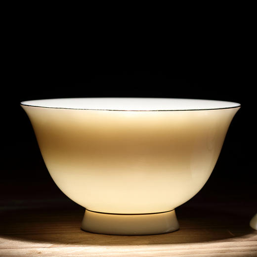 拾艺丨凝脂玉白瓷 陶瓷盖碗 两款可选 商品图4
