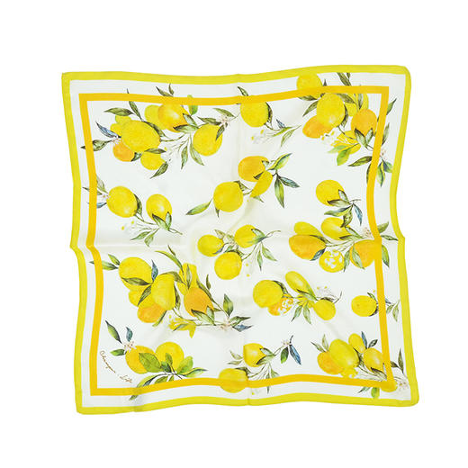 水果之夏真丝小方巾艺术家跨界合作61水果丝巾点缀你的清新与浪漫