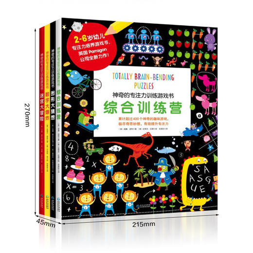 迷宫大冒险英国引进正版神奇的专注力训练游戏书全4册儿童绘本数字大爆炸综合脑力逻辑思维书籍早教益智找不同图形大猜想玩出3-8岁 商品图4