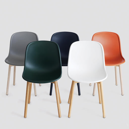 预售 - 丹麦【HAY】NEU13 椅子 抛光橡木腿 塑料座椅不带扶手 商品图3