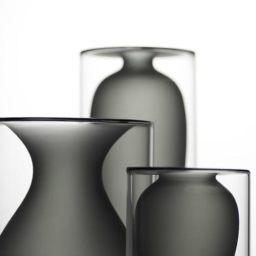 哲品家居 镜花圆系列花器简约现代插花摆件玻璃花瓶创意客厅装饰 商品图4