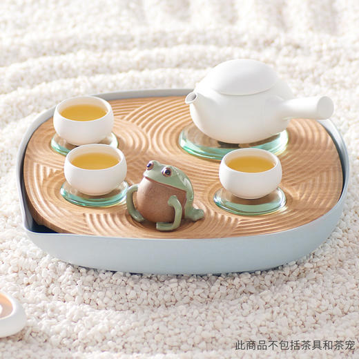 哲品 扑通竹制日式茶盘套装储水式茶台家用简约托盘功夫茶道茶海 商品图1