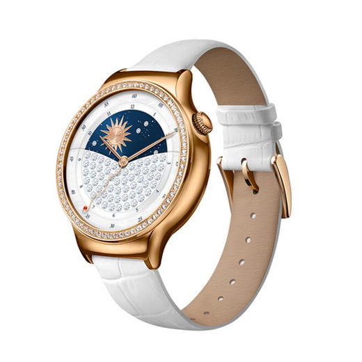 huawei watch智能手表 星月系列(施华洛世奇人造宝石 白)多表盘 微信
