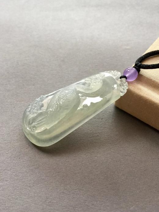 翡翠冰种鹤献如意牌 商品图2