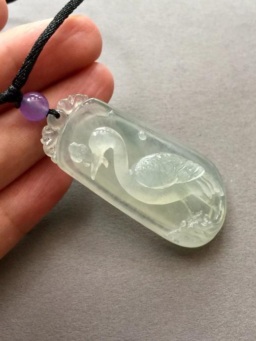 翡翠冰种鹤献如意牌 商品图4
