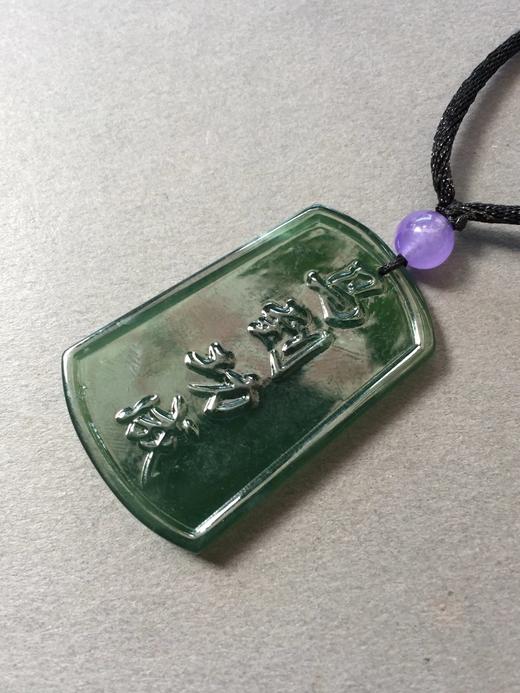 翡翠冰种湖水绿马牌 商品图4