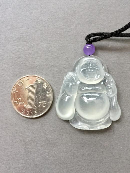 收藏级翡翠冰种布袋佛弥勒佛 商品图3