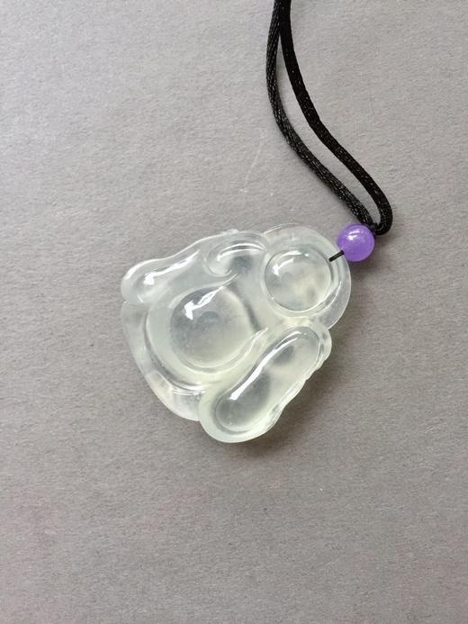 收藏级翡翠冰种布袋佛弥勒佛 商品图4