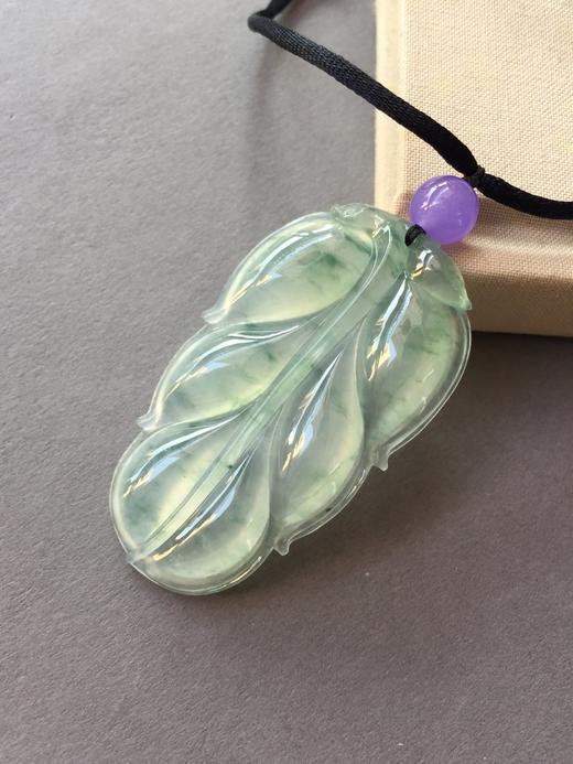 翡翠冰种飘花叶子 商品图0