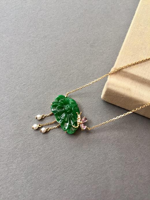 翡翠和和美美锁骨链 商品图0