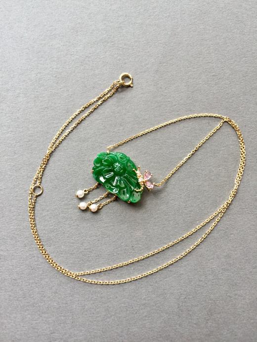 翡翠和和美美锁骨链 商品图3