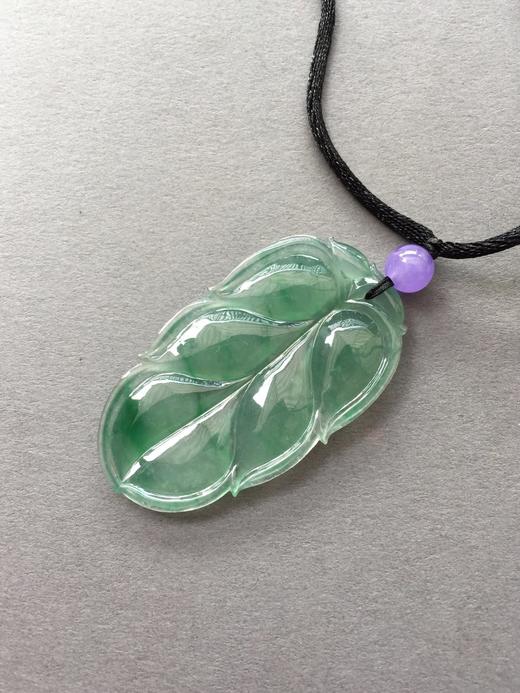 翡翠冰种飘阳绿叶子 商品图4