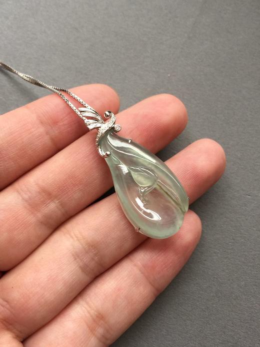 小荷才露尖尖角，早有蜻蜓立上头18k白金钻石镶嵌 商品图4