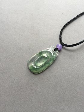 翡翠玻璃种飘花福在眼前