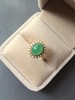 冰种翡翠阳绿蛋面戒指18k黄金珍珠镶嵌 商品缩略图3