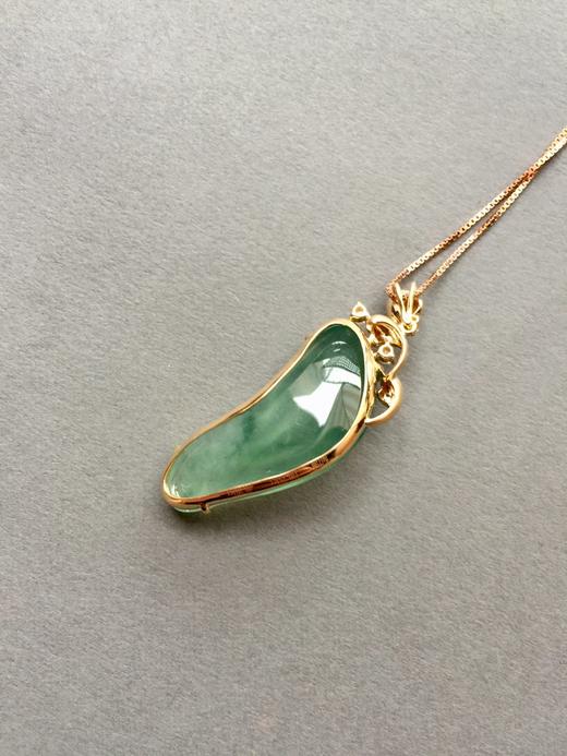 翡翠高冰种晴水如鱼得水18k黄金钻石镶嵌 商品图2