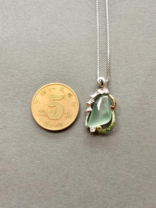 高冰种翡翠“福星高照”系列18k白金镶嵌 商品图1