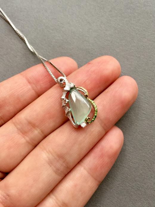 高冰种翡翠“福星高照”系列18k白金镶嵌 商品图3