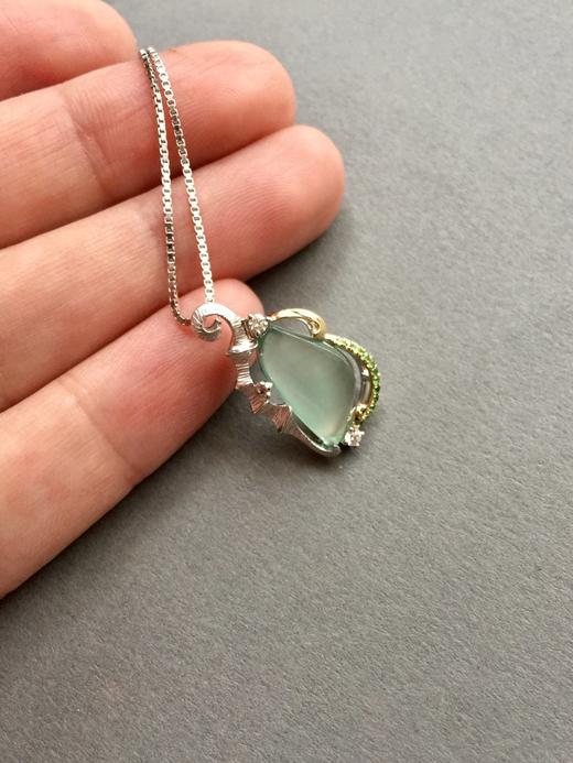 高冰种翡翠“福星高照”系列18k白金镶嵌 商品图4