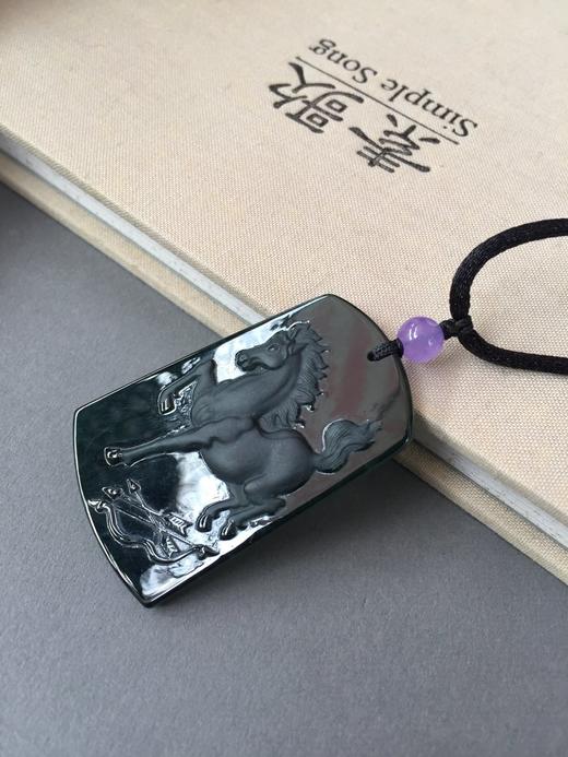 翡翠冰种蓝水马牌 商品图2